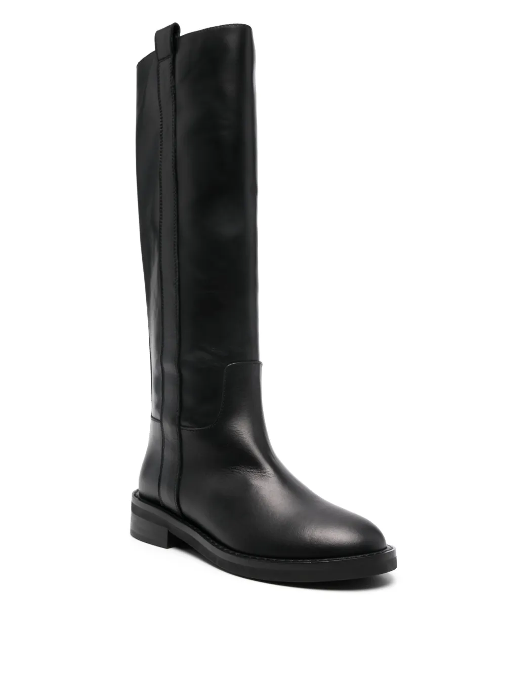 Via Roma 15 leather knee boots - Zwart