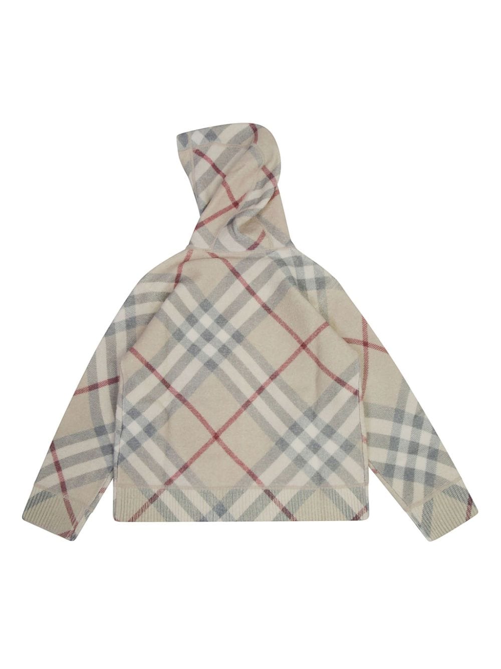 Burberry Kids check-print wool hoodie - Beige