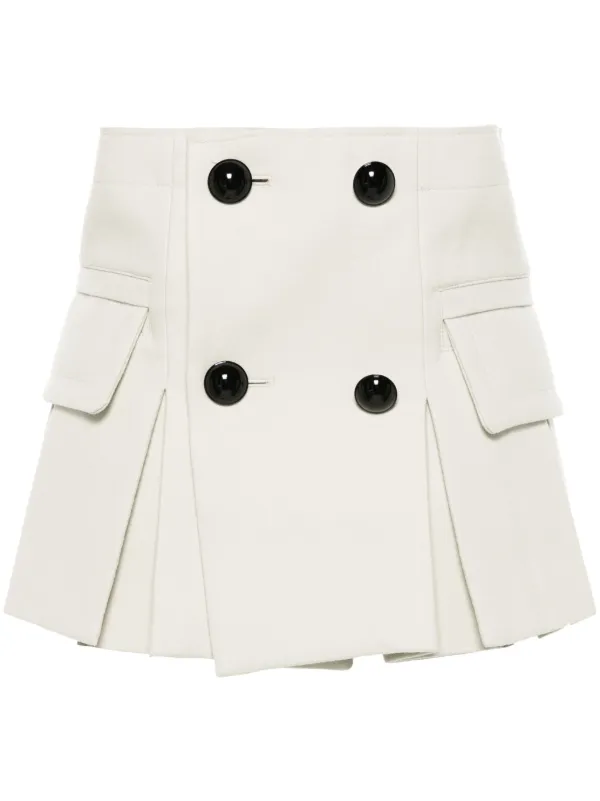 Sacai Pleated Shorts in Grey