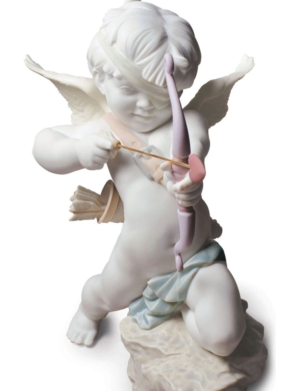 Lladró Straight To The Heart Cupid Angel figurine (26cm x 24cm) - Wit