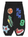 MSGM Kids logo-print track pants - Black