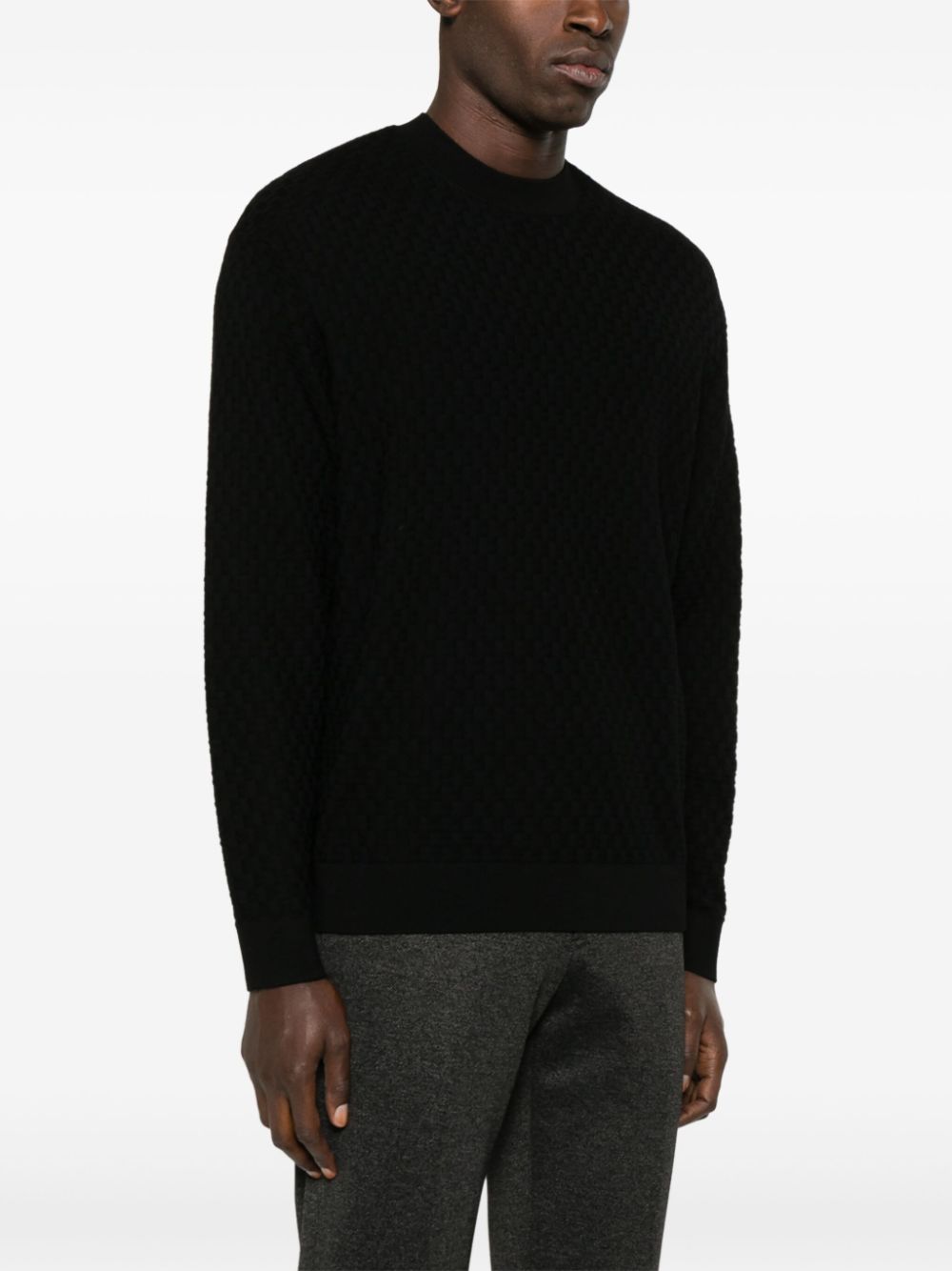 Emporio Armani textured sweater Men