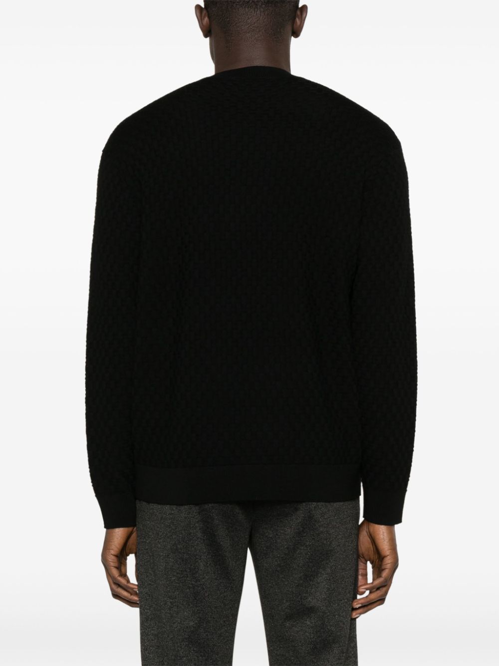 Emporio Armani textured sweater Men