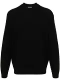 Emporio Armani textured sweater - Black