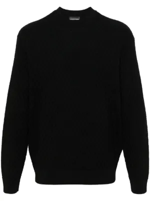 EMPORIO ARMANI レザー切り替え ダブルジップ XL ニット EMPORIO ARMANI レザー切り替え ダブルジップ XL ニット