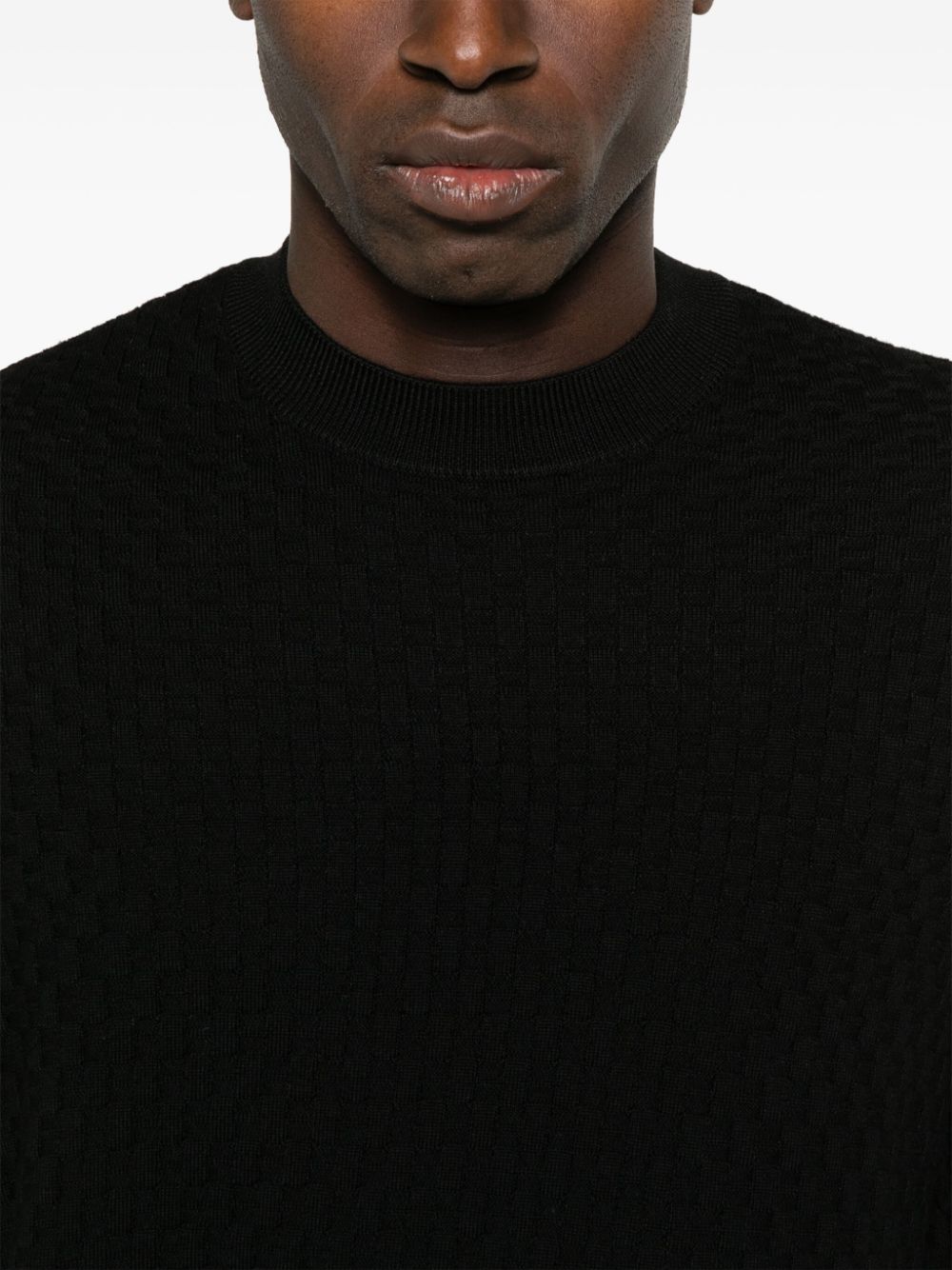 Emporio Armani textured sweater Men