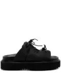 Simone Rocha embellished ghillie sandals - Black