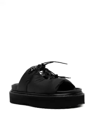 シモーネ ロシャ Low Trek フェイクファー グロスレザー サンダル SIMONE ROCHA】Low Trekフェイクファー&グロスレザー サンダル