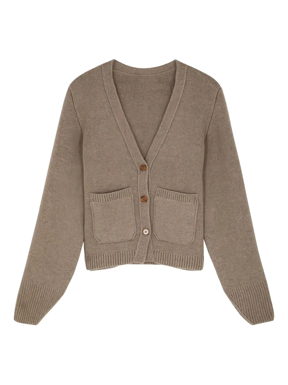 KHAITE Scarlet patch-pocket cardigan | Brown | Image 1