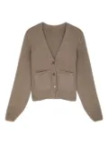 KHAITE Scarlet patch-pocket cardigan - Brown