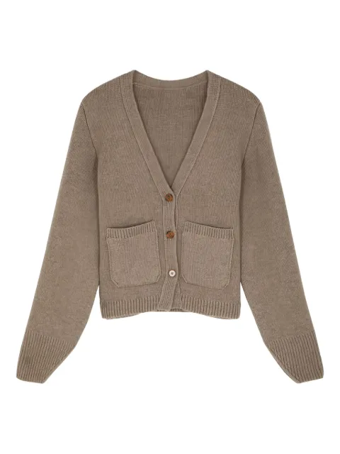 KHAITE Scarlet patch-pocket cardigan
