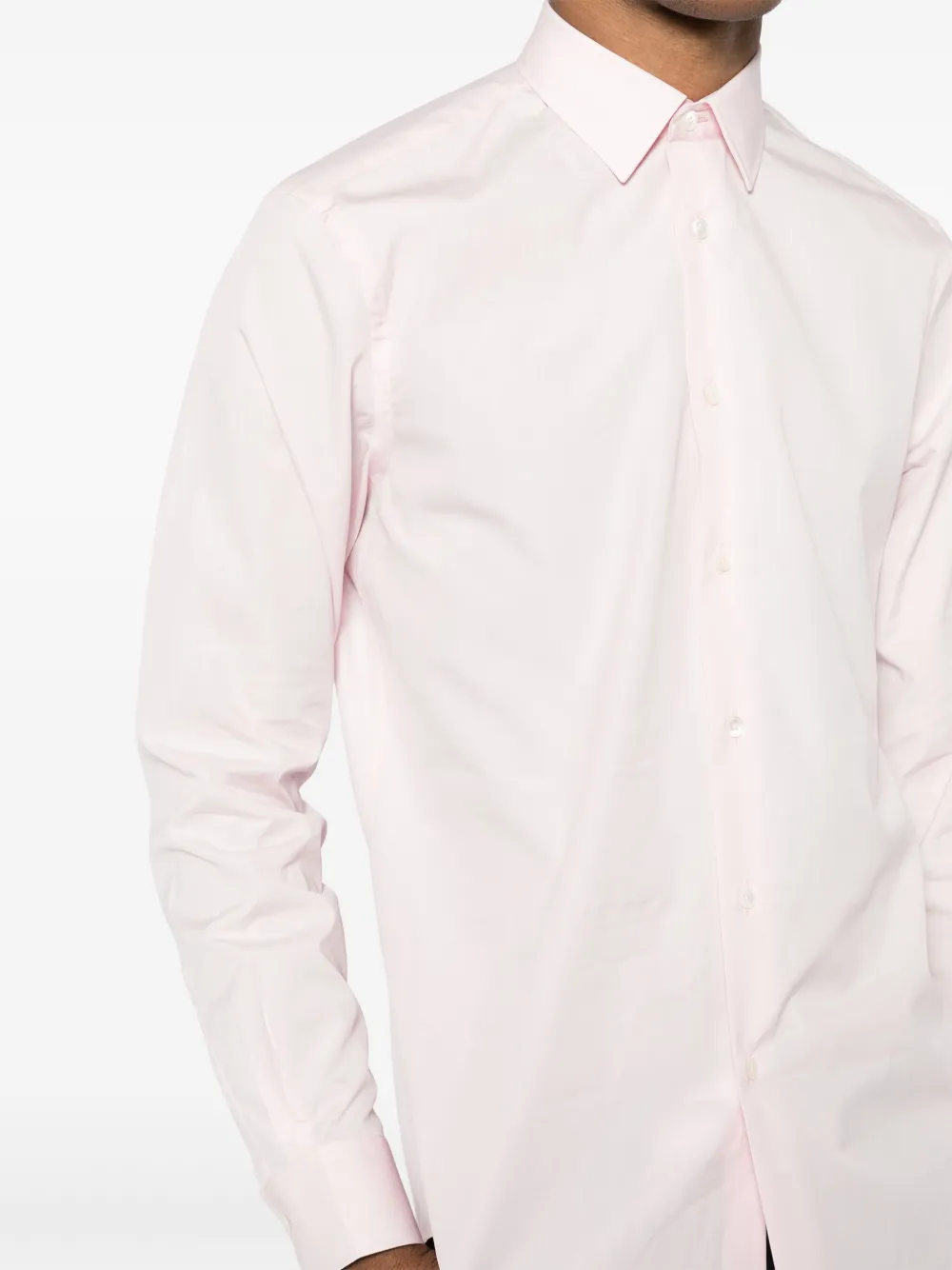 Paul Smith Blouse met gestreepte cuffs Roze