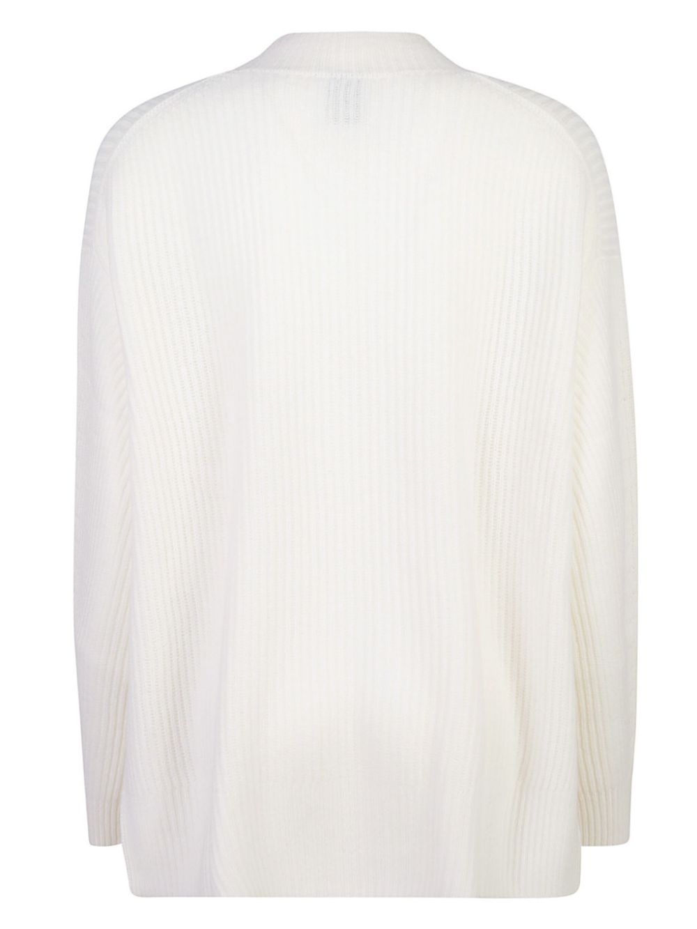 Allude ribbed-knit cardigan - Wit