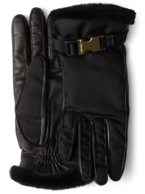 Prada レザーグローブ | ブラック | FARFETCH JP