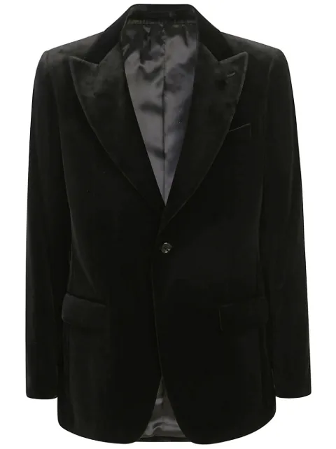 Lardini velvet-finish blazer 