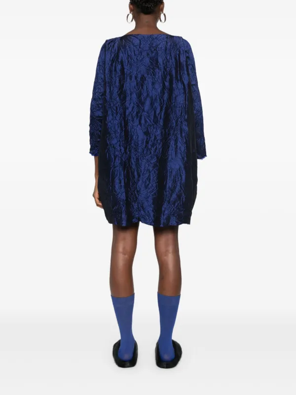 Daniela Gregis Crinkled Mini Dress Blue FARFETCH AO