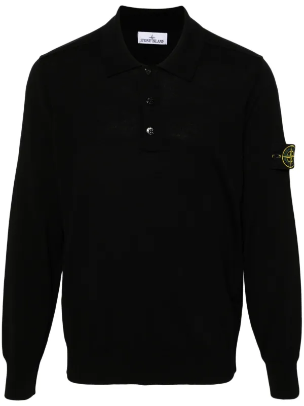 Stone island polo met badge sale