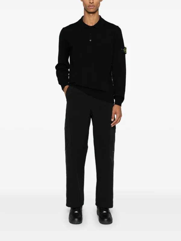 Stone Island コンパスバッジ ポロシャツ | ブラック | FARFETCH JP