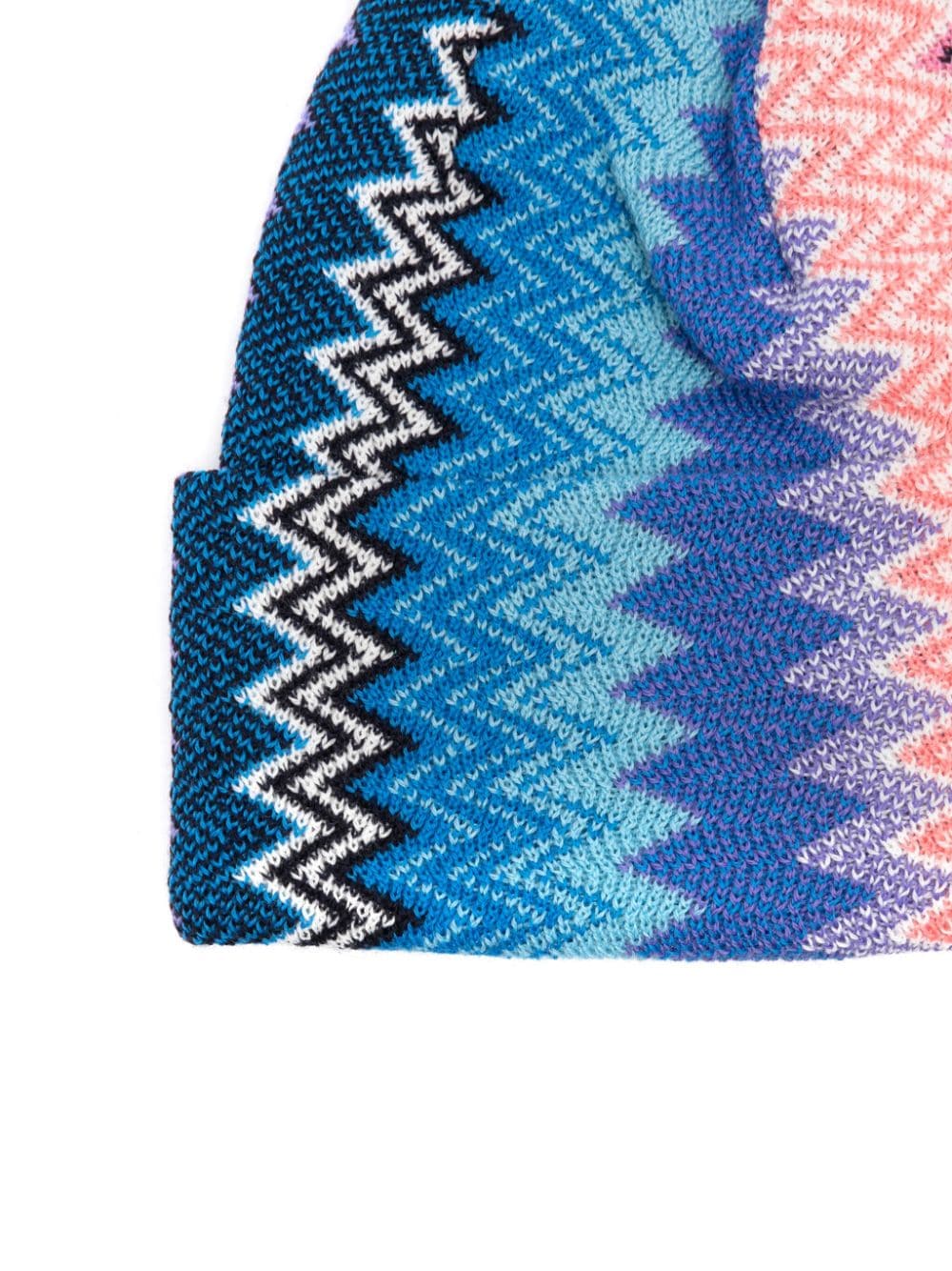 Missoni zigzag-woven beanie - Blauw