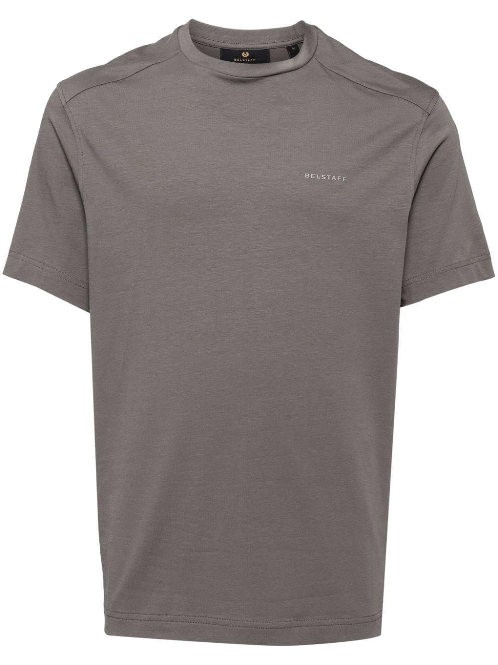 Shop Belstaff Logo-print Cotton T-shirt In Grey