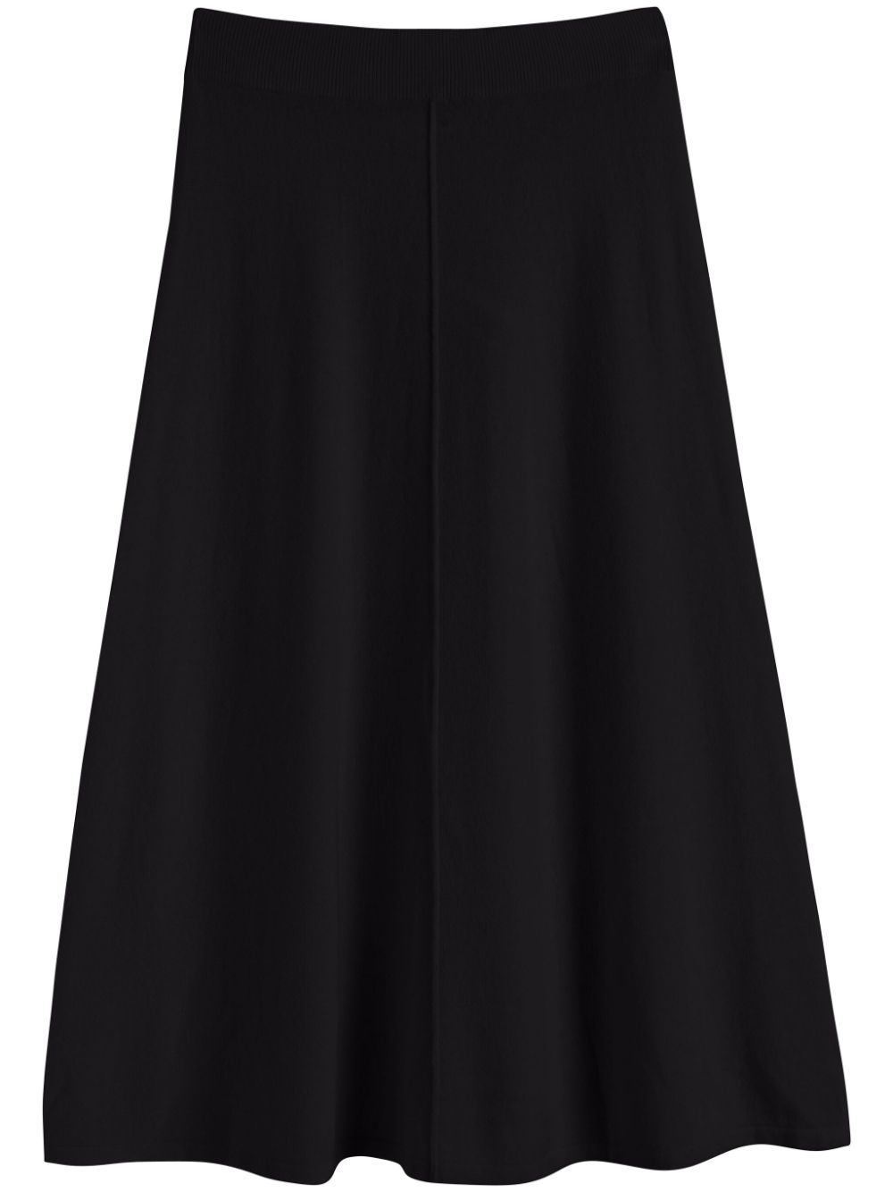 high-waisted midi skirt