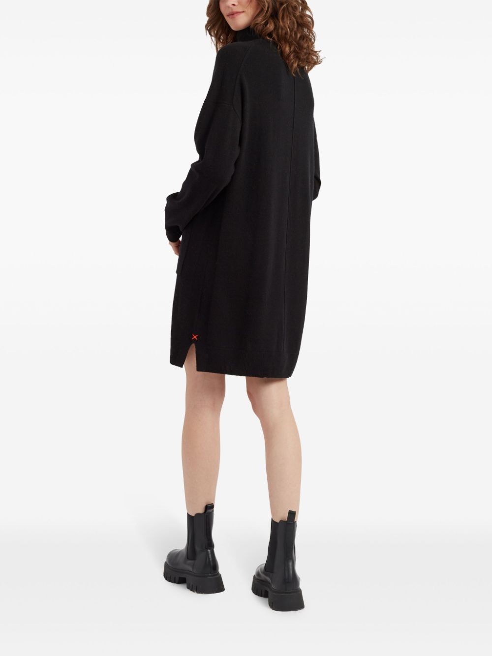 Shop Chinti & Parker Roll-neck Mini Dress In 黑色