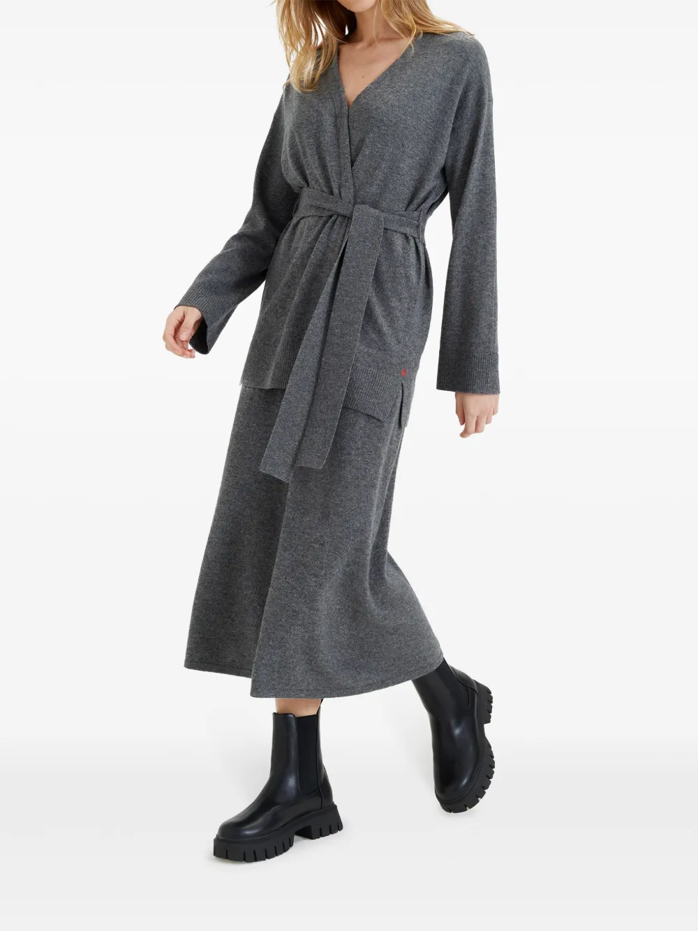 Chinti & Parker High-waisted Midi Skirt In Gray