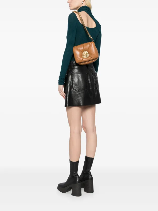 Moncler Mini Puf Cross Body Bag | Brown | FARFETCH