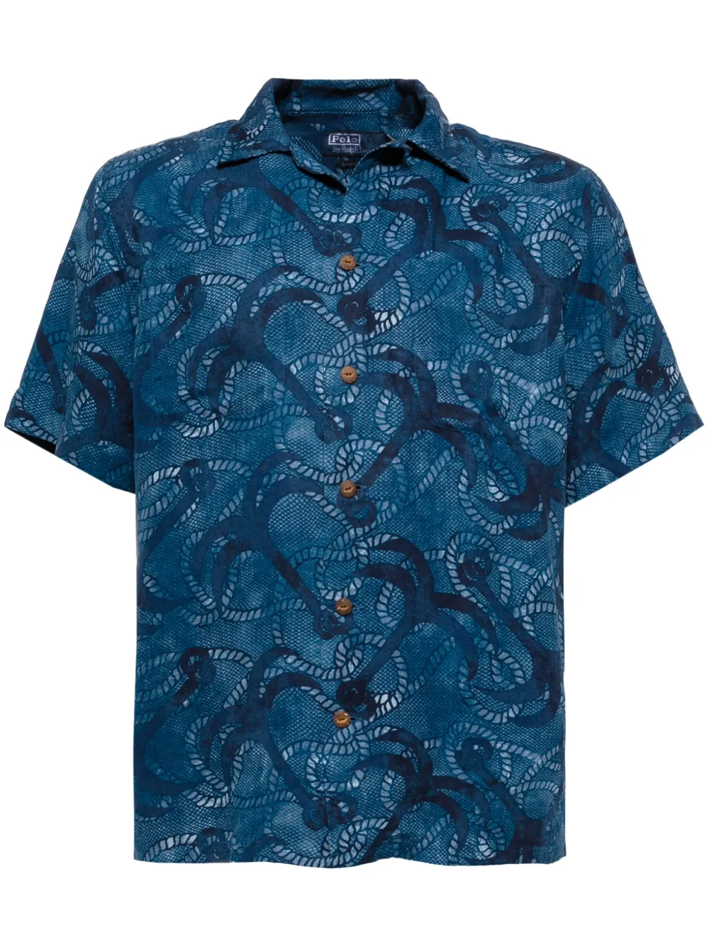 Polo Ralph Lauren Overhemd met grafische marmerprint Blauw