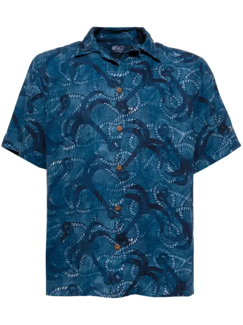 Polo Ralph Lauren marble graphic-print shirt