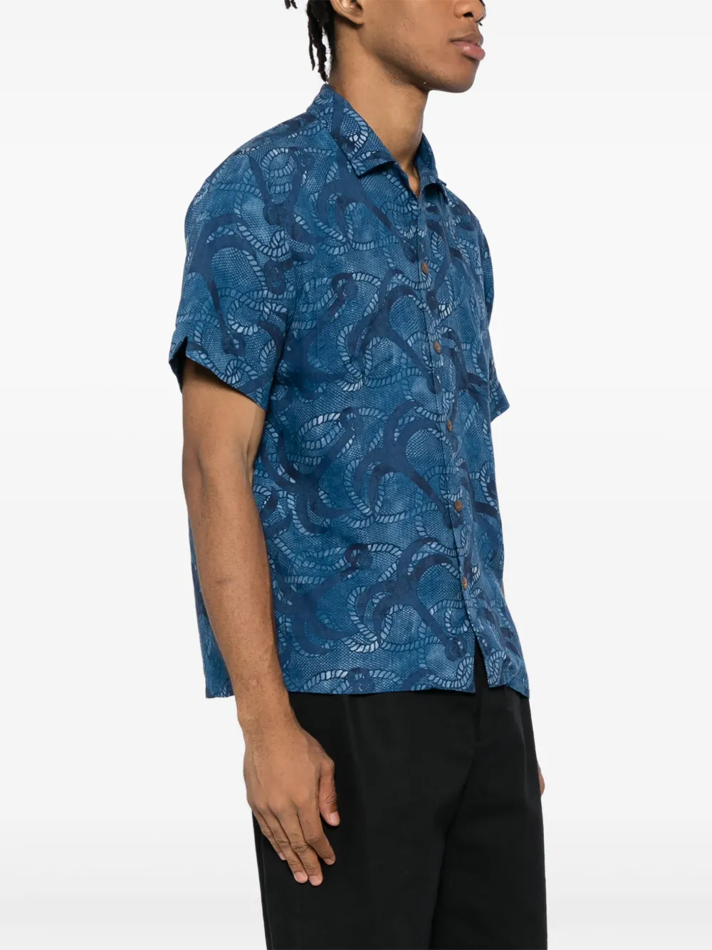Polo Ralph Lauren Overhemd met grafische marmerprint Blauw