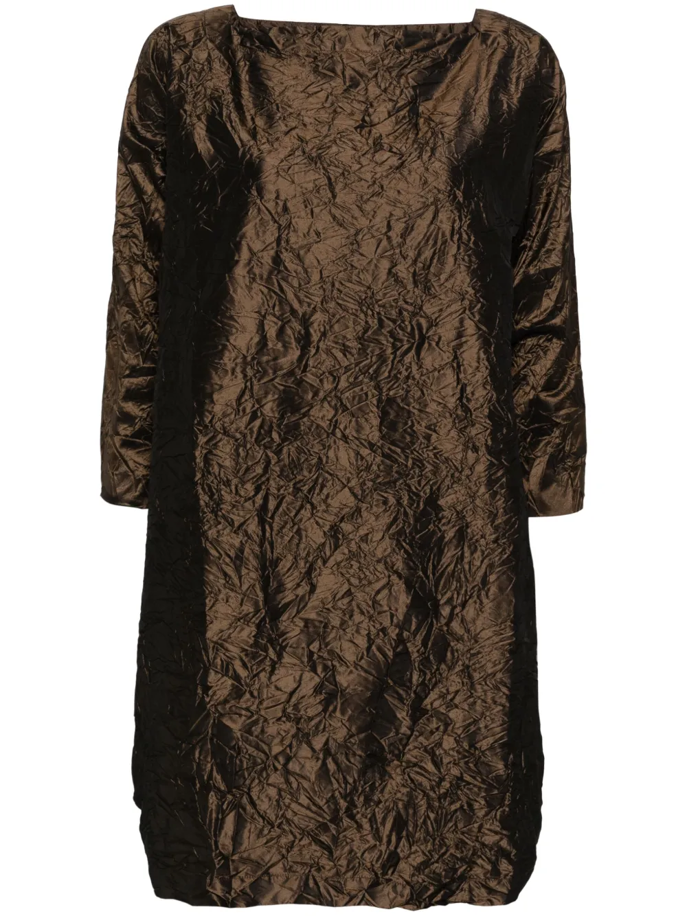 Daniela Gregis crinkled mini dress | Brown | Image 1