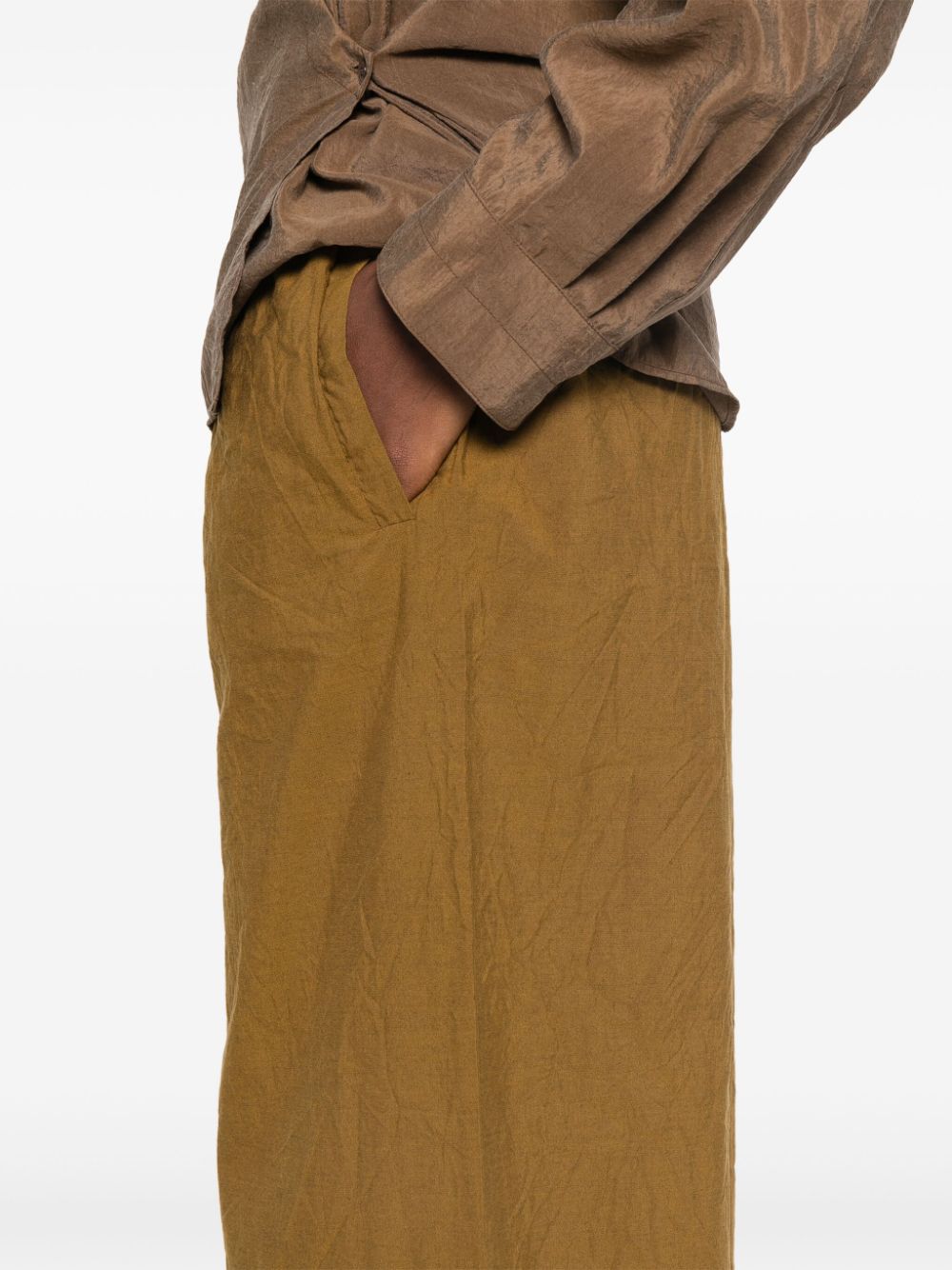 Shop Daniela Gregis Cotton Trousers In Brown