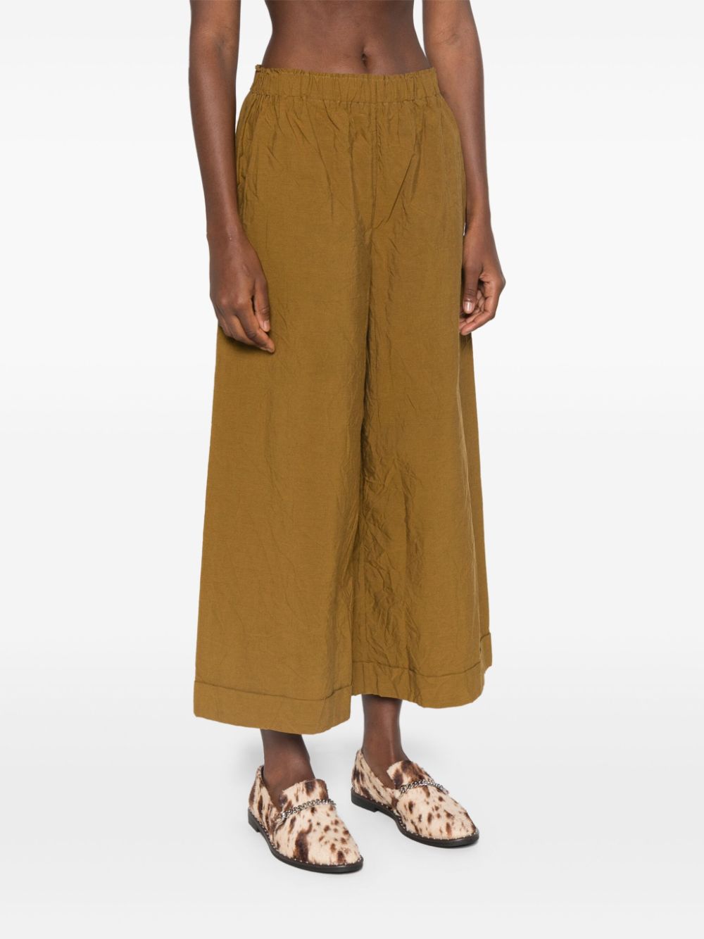 Shop Daniela Gregis Cotton Trousers In Brown