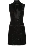 Max Mara sequinned sleeveless dress - Black