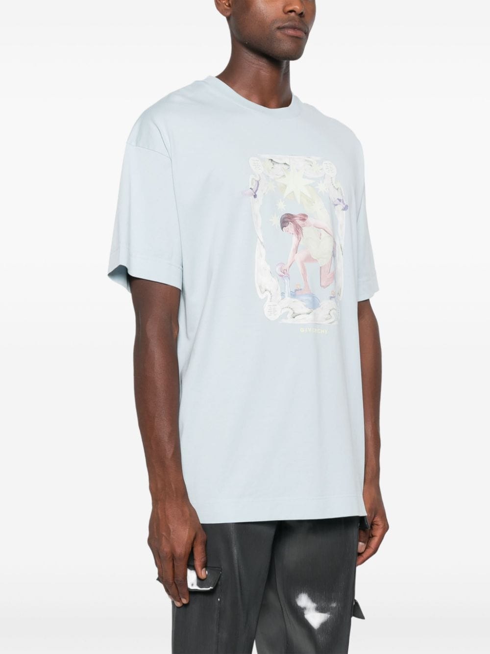 Shop Givenchy Aqua Stars T-shirt In Blue