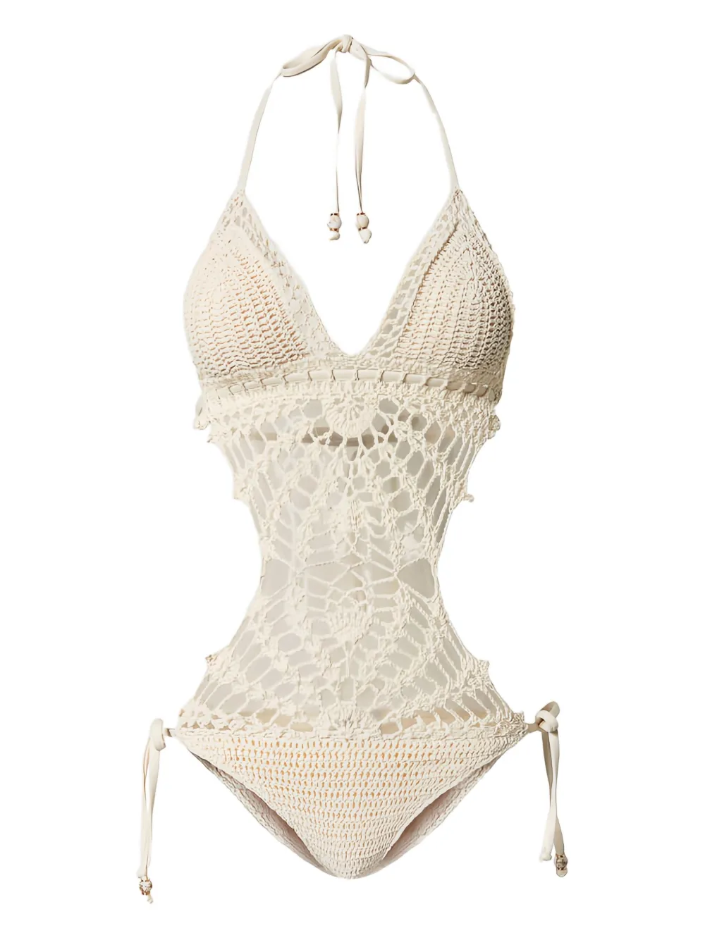 TWINSET crochet cut-out trikini - Toni neutri