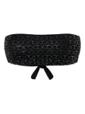 TWINSET rhinestone-embellished bandeau bikini top - Black