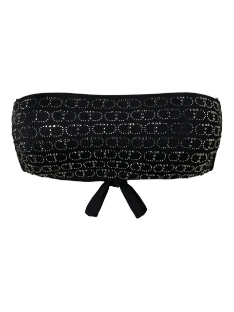 TWINSET rhinestone-embellished bandeau bikini top