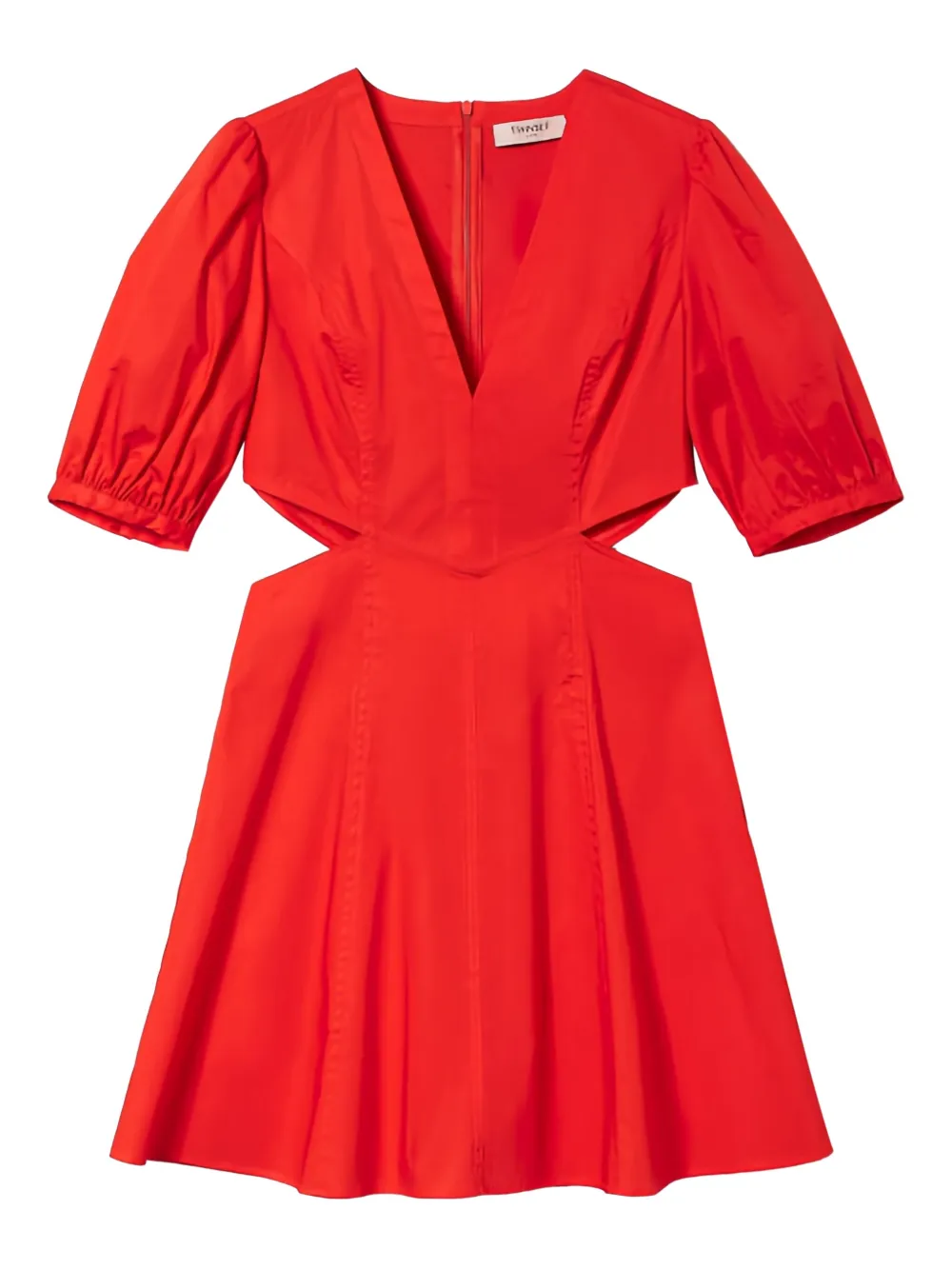 TWINSET cutout puff-sleeve mini dress | Red | Image 1