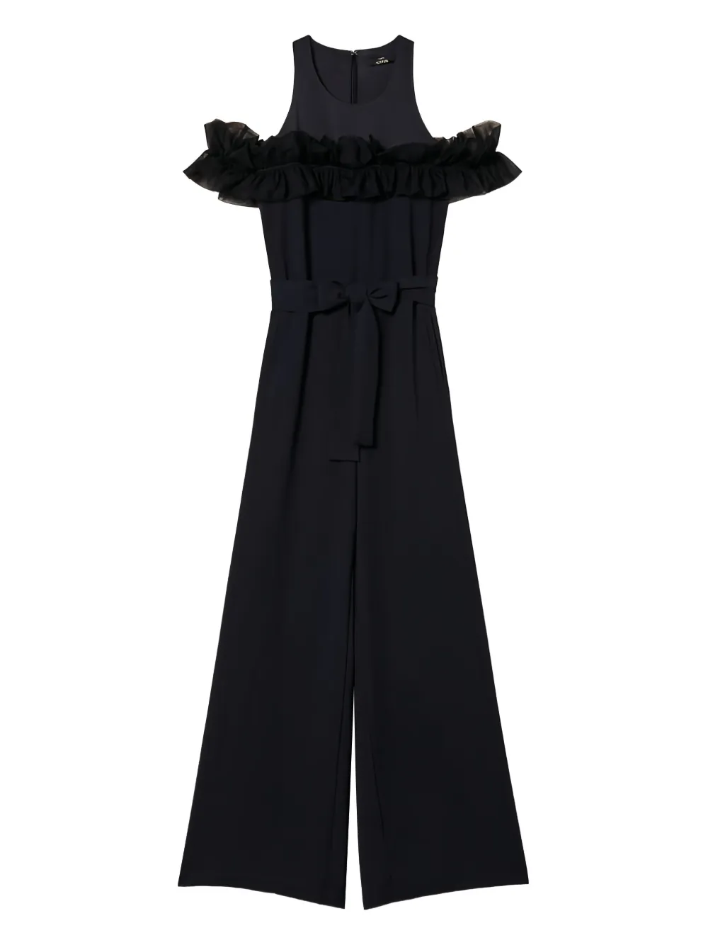 TWINSET ruffle-detail wide-leg jumpsuit | Black | Image 1