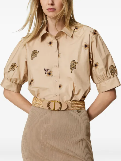 TWINSET all over-embroidery shirt