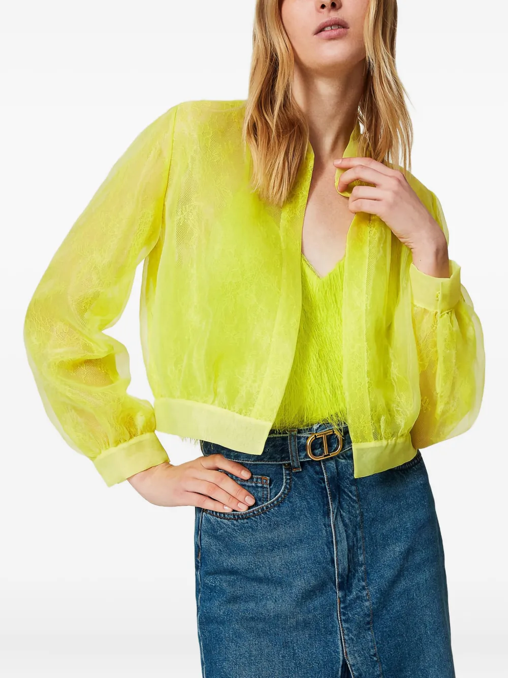 TWINSET Organza bomberjack Groen