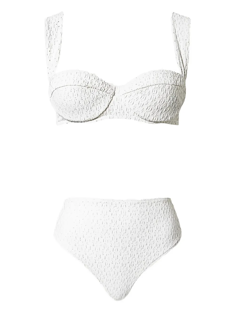 Twinset Textured Underwire Bikini Set In White