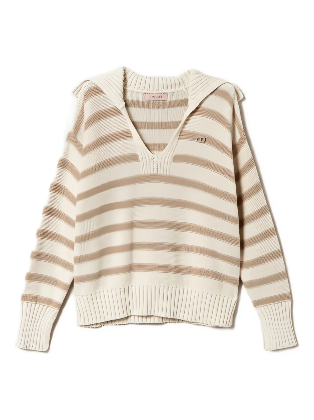 TWINSET striped long-sleeve sweatshirt | Neutrals | Image 1