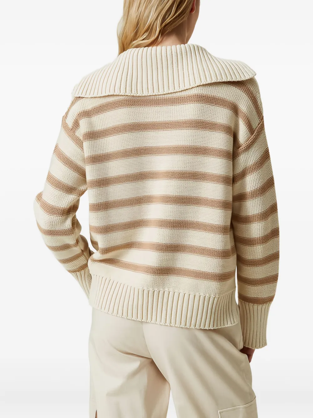 TWINSET Gestreepte sweater Beige