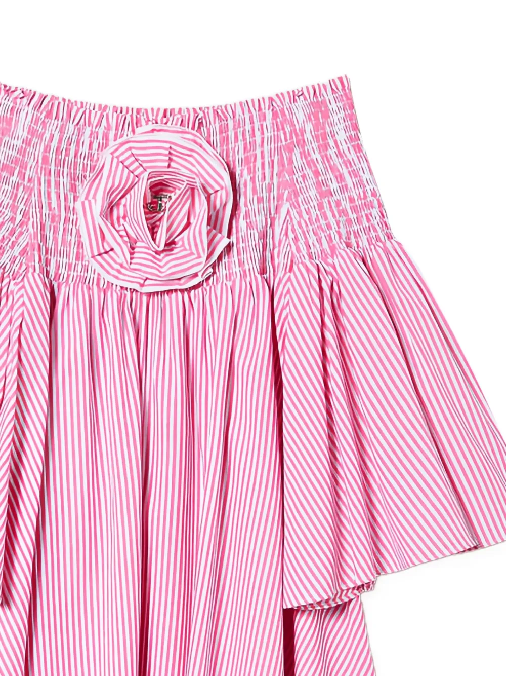 TWINSET Kids Gestreepte popeline mini-jurk Roze