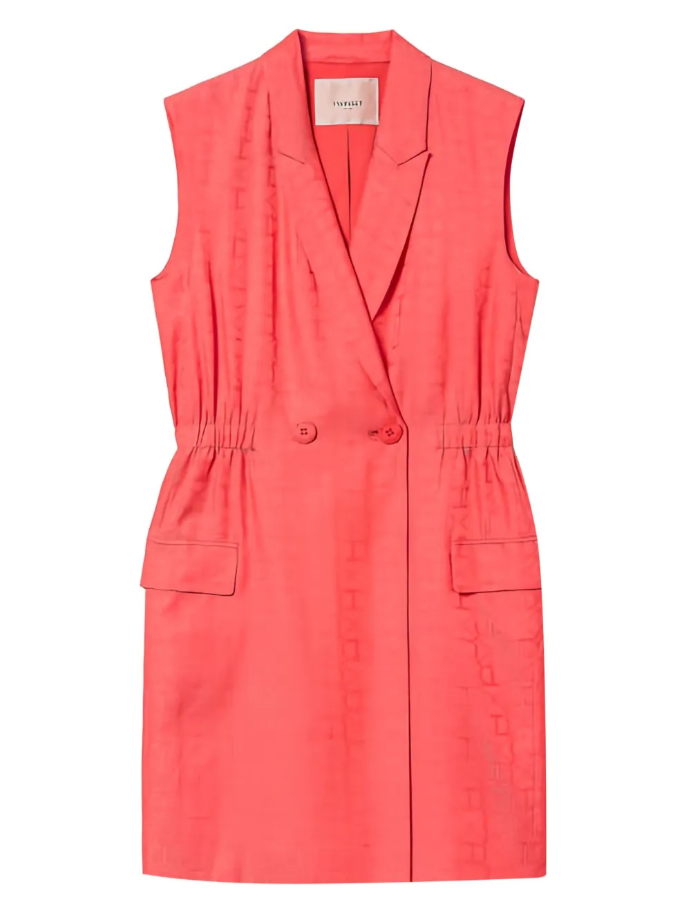 TWINSET double-breasted jacquard mini dress | Pink | Image 1