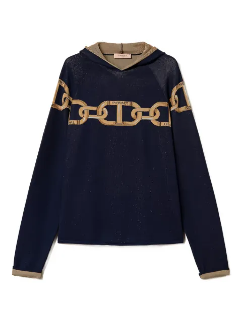 TWINSET jacquard hoodie