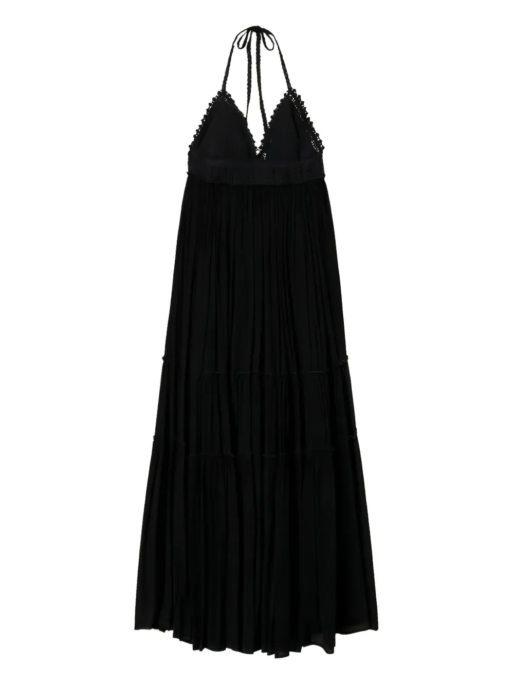 TWINSET crochet-halter tiered maxi dress | Black | Image 1